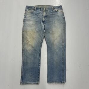 Vintage 70s Wrangler Blue Western Straight Leg Jeans 40x30